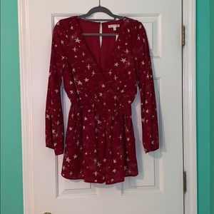 Red Romper with White Stars